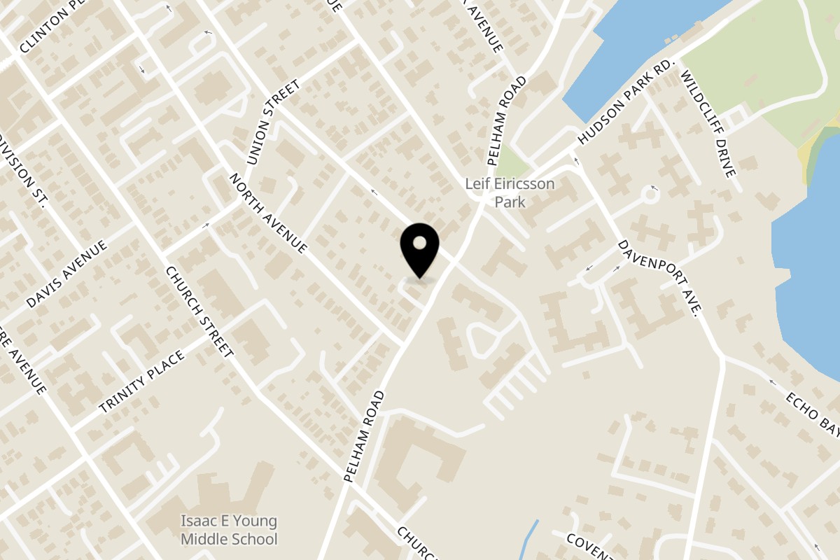 Map showing the location of Terranova Pizza on 125 Pelham Rd in New Rochelle